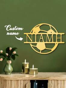 1 Mảnh, Tên Tùy Chỉnh, Bóng Đá Vàng Art Deco, Đồ Trang Trí Tường, Phong Cách Art Deco Không Có Điện - Đồ Trang Trí Nhà Đa Năng - Phòng Khách, Phòng Ngủ, Đồ Trang Trí Nhà Cửa, Quán Cà Phê, Cửa Hàng, Đồ Trang Trí Tường Nội & Ngoại Thất, Lý Tưởng Làm Quà Tặng Sinh Nhật & Giáng Sinh, Trang Trí Tiệc, Quà Tặng Ngày Lễ Cho Bạn Bè - Nhiều màu - Xem 1