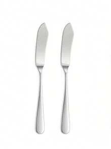 1/2/4pcs Stainless Steel Korean Style Butter Knife, Jam Spreader, Peanut Butter Knives For Toast, Bread, Cream