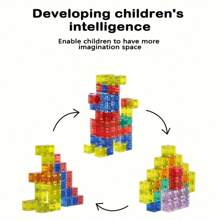 20/50pcs Magnetic Building Blocks, Transparent Magnetic Cube Construction Toys For Kids, Toddlers, Random Colors