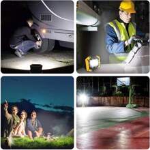 2*Bright LED Work Light USB Rechargeable COB Spotlight Floodlight Emergency Lamp - Yellow - View 9