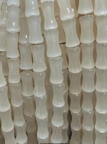 50pcs Bamboo Glaze Beads, Chinese Style Cylider Diy Bracelet Making Craft Jewelry Making Supplies For Necklace, Bracelet, Hair Clip