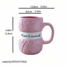 1 cốc gốm sứ đan thoải mái dung tích 425ml (14,37 oz), cốc cà phê sợi nhiều màu có trích dẫn truyền cảm hứng, chỉ rửa tay, an toàn với lò vi sóng, chịu nhiệt, quà tặng tuyệt vời cho Ngày của Mẹ, Ngày của Cha, Lễ Phục sinh, trở lại trường - Nhiều màu - Xem 2