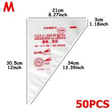 50-100pcs Transparent Cream Pastry Bag Multiple Sizes Available Thickened Cream Bag Cake Cookies Decorative Tools Household Kitchen Baking Tools - Clear - View 12