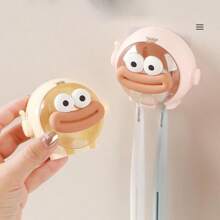 1pc Wall Mounted Toothbrush Holder, Toothbrush Storage Rack, Multifunctional Wall Hook, Toothbrush Storage Organizer For Bathroom, Bathroom Accessories, Home Decor, Furniture For Home Home Bathroom Decor Summer