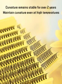 200 簇 10-16 毫米混合尺寸 D 卷曲 30D 俄罗斯卷貂睫毛，天然柔软浓密分段假睫毛，烟熏浓密 DIY 假睫毛，适合日常、派对、舞台、旅行化妆。母亲节、复活节、感恩节、圣诞节、万圣节眼妆必备。很棒的礼物，适合初学者 - D - 查看 5