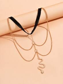 Fashionable Multi-Layer Snake Themed Body Chain Leg Chain Jewelry, Sexy Nightclub & Beach Accessory