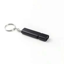 1Pc Vogeltrainingsfluitje Draagbare aluminium veiligheidsfluitje voor buiten wandelen kamperen overleving nood sleutelhanger multitool Dual-Tube overlevingsfluitje evenement scène arrangement commando spel activiteit training repetitie verrassingscadeaus voor vrienden