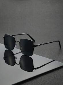 1 件复古方形 Y2K 风格时尚眼镜，适合度假、旅行、运动、驾驶、海滩、节日、街头服饰、钓鱼、户外活动、夏季海滩度假派对、户外、旅行 - 彩色 - 查看 5