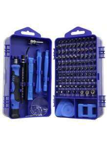 115 Stücke Reparaturset - All-in-One Uhr, Computer, Handy Werkzeug-Set - Schraubendrehersatz - Verschiedenfarbig - Übersicht 4