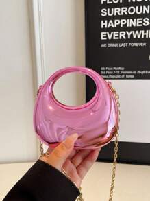 This Mini Solid Color Crossbody Bag Is Made Of Acrylic Material, With A Korean Fashion Minimalist Design. It Has A Large Capacity, Suitable For Female Use, And Is An Ideal Choice For Going To School, Shopping, And Casual Outfits. At The Same Time, It Is Also A Great Gift Choice For Friends And Family During Holidays. - Multicolor - View 7