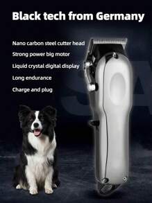 Set de tijeras eléctricas para aseo de mascotas, equipo inalámbrico y silencioso para cortar el pelo de perros, cortadora recargable para pelo espeso de perros