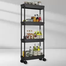 4 Tier Storage Cart - Black - View 1