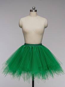 XKTRXF 1 pieza Enagua de tul esponjoso, adecuada para combinar con vestidos y ropa de otoño para mujeres - Verde - Ver 2