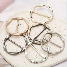 5 pièces Ensemble de clips d'anneau pour t-shirt en métal - Accessoires de mode pour chemises, foulards et chapeaux, boucles rondes invisibles pour attache, pour la décoration de vêtements