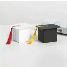 10pcs European Style Creative Graduation Cap Candy Gift Boxes, Graduation Party Favor Boxes, Graduation Cap Packaging Boxes - Multicolor - View 4