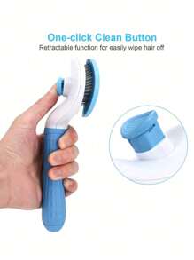 Brosse de toilettage pour chiens et chats - Outil de démêlage en douceur avec poignée ergonomique antidérapante pour un toilettage facile et confortable