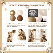 25pcs/132pcs 5/10/18inch Brown Ivory White Metallic Gold Latex Balloon Garland Arch Kit For Martini Party Birthday Wedding Babyshower Bridal Shower Party Supplies