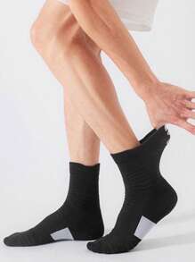 1/3/5/6/12 Pairs Men's Athletic Running Breathable Crew Socks & Ankle Socks