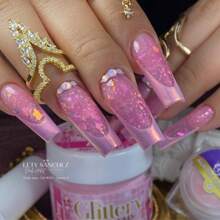 Kit de Acrilicos cover con flake DOLLY Golden Nails conjunto - Rosa - Ver 3