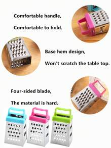 1pc Mini Garlic Grater, Stainless Steel Cheese Ginger Vegetable Spices Small Grater For Kitchen,Stainless Steel Mini Cheese Grater,Creative Small Box Graters For Kitchen Slicer, Cheese, Potato, Squash, Zucchini, Carrots, Lemons And Cucumbers,Ginger, Vegetable,Stainless Steel Four-Sided Planer,Multi-Function Vegetable Grater,Mini Cheese Grater, Professional Box Grater, Stainless Steel With 4 Sides,Kitchen Gadgets