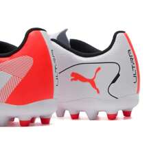 Puma ULTRA 5 PLAY MG Men's Football/Soccer Cleats, Cushioned, Suitable For Pitch Training, 108328-01 - Puma White-black-bright Red - View 6