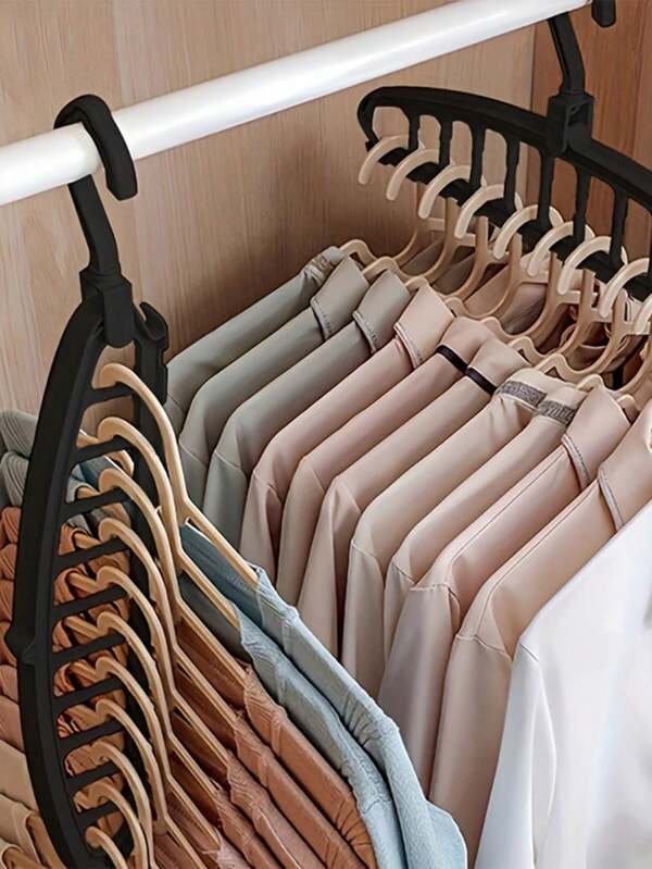 11-Hook Rotating Foldable Clothes Hanger, Multi-Functional Wardrobe Storage Rack