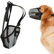 Nouvelle muselière de chien anti-morsure, anti-aboiement, anti-déglutition avec bande réfléchissante, fournitures pour animaux de compagnie réglables
