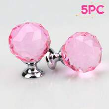 10pcs 30mm Round Crystal Glass Cabinet Knobs, Drawer Pulls Handles For Kitchen/Wardrobe Doors, Furniture Hardware - Multicolor - View 22
