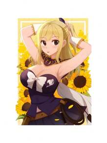 1 pièce Affiche de la canevas de peinture murale du personnage sexy de l'anime Lucy Heartfilia. Poster pour la décoration murale du salon, décoration de la maison. Peinture sans cadre. - Multicolore - Voir 40