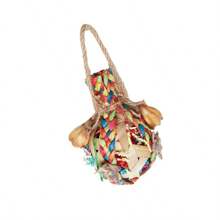 Large Parrot Toys Chew Toy Ball Cage Bite Hanging Training Bird Chewing Toy For Macaws Budgie Lovebird Finches Cockatoos