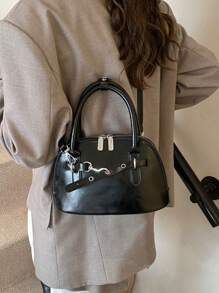 New Women's Bowling Tote Bag, Minimalist Design With Adjustable Shoulder Strap Design Crossbody Bag, High-End And Stylish Shell Bag, Daily Shopping And Commuting Bag For Commuting To Work, Casual Multi-Functional Zipper Closure Shoulder Bag, Suitable For Gifting Friends For Shopping, Dating, Business Trips, And Business