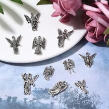 100pcs 10 Styles Angel Charms Antique Silver Fairy Charms Alloy Mother Mary Charms For Jewelry Making