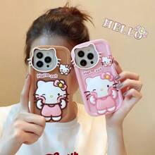 Sanrio Étui de protection pour téléphone Sanrio Hello chat Chat autorisé pour les sports, modèle 2025, conception mignonne et pleine couverture antichoc. Design nœud adorable et populaire pour fille.