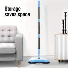 1pc Household Sweeping And Mopping Machine - Fully Automatic Handheld - Push-Type Sweeping Machine Cleaning Mop Household Windproof Lazy Broom Broom Dustpan Combination Set - 2-In-1 Machine Cleaning The Floor - Perfect Gift