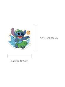 Disney 50 Piezas de Pegatinas oficialmente autorizadas de Disney del personaje Stitch para manualidades, álbumes de recortes, laptops, botellas de agua, computadoras, guitarras, impermeables y decorativas