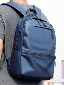 简约时尚大容量仿皮背包，休闲商务笔记本电脑包，适合青少年夏季休闲户外运动或度假旅行或毕业礼物或生日礼服配饰