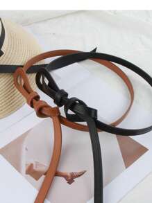 1 Chiếc Thắt Lưng Nữ Trang Trí Thắt Lưng PU Thời Trang Đa Năng Áo Khoác Áo Len Áo Khoác Vest Dây Thắt Lưng Mùa Hè, Mùa Thu, Mùa Thu, Halloween - Màu nâu - Xem 5