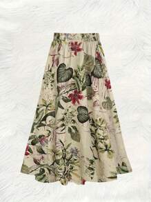 女式春夏时尚休闲花卉印花裙