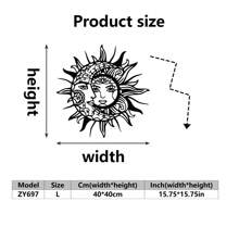 1pc Metal Sun And Moon Themed Wall Art Decor, Iron Crafted Home, Restaurant Decoration, Perfect Accent For Christmas, Personalized Farmhouse, Patio, Porch, Unique Gift Idea For Him/Her, Boyfriend/Girlfriend, Dad, Mom, Family, Friends, Valentine's Day, Children's Day, Father's Day, Graduation, Wedding, Housewarming, Living Room, Bedroom, Office, Family Dinner Gifts Birthday