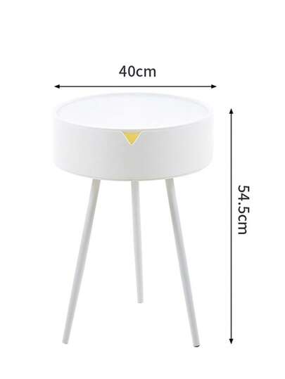 1pc Round Coffee Table, Sofa Side End Small Space Nightst Easy Assembly, Living Room, Bedroom, Outdoor Garden view 8