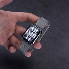 1 pieza de Correa de lazo magnético compatible con Apple Watch de 46mm, 44mm, 45mm, 41mm, 49mm, 38mm y 42mm, pulsera de metal para Apple Watch Series 8, 7, 6, 9, 10, SE, Ultra, 2 y 5
