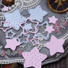 New Arrivals Cute Star Metal Die Cuts For Scrapbooking, Stars Die Cutting For Card Making And Photo Album, DIY Handmade Paper Crafts - Silver - View 2