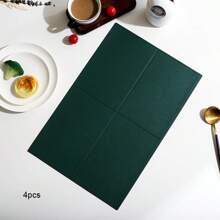 Placemats met vierkant rasterpatroon, hittebestendig, oliebestendig, antislip, waterdicht, isolatie, geschikt voor huis-/hoteldecoratie, 4/6 stuks beschikbaar