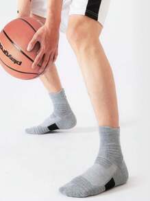 1/3/5/6/12 Pairs Men's Athletic Running Breathable Crew Socks & Ankle Socks