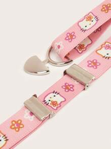 Sanrio 1 pièce Ceinture élastique à la taille, ceinture de décoration polyvalente décontractée pour femmes, imprimé personnage Sanrio, style bohème sans perçage