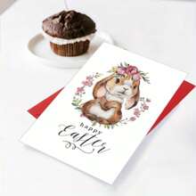 1pc, Cute Easter Card With Envelope For Family, Son &Daughter, Girlfriend & Classmate, Festival Greeting,Celebrate Easter Blessings And Prayers, Special AndLovely Easter Greeting Card, Lots Of Love This Easter!