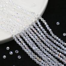 60pcs 8mm Austrian Mixed Colored AB Faceted Crystal Diamond Shape Beads, DIY Bracelet Necklace, Jewelry & Clothing Accessories