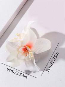 2 件套女士逼真花朵发夹，优雅精致侧发装饰，适合海滩旅行摄影道具配件，日常佩戴发夹爪夹发夹发夹 - 2個賣 - 查看 4