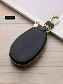 1pc Mini Unisex Car Key Bag, PU General Car Key Storage Bag, Large Capacity Multifunctional Keychain Storage Bag,Creative Keychain,Car Key Protector, Secure Zipper Closure Protector, Stylish Waist Pocket Car Key Protector