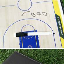 1 Peça Quadro tático dobrável de futebol/basquete, pasta, prancheta gravável e apagável para treinamento